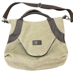 K2 Classic Fashion Olive Green Large Canvas Tote Messenger Crossbody Bag Hobo